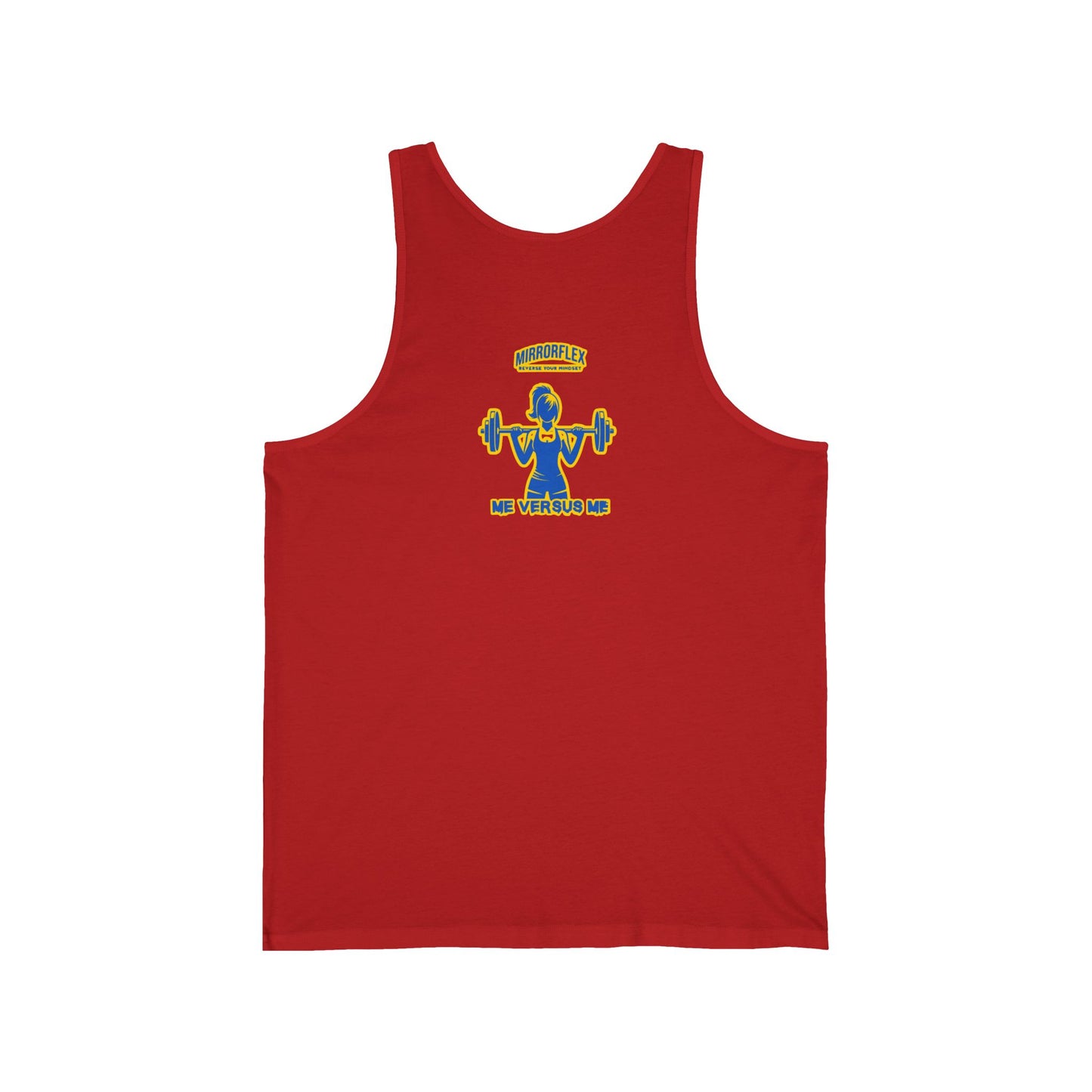 Motivational Unisex Jersey Tank - "Opportunities Don't Happen, Create Them!" & "Mirrorflex: Me Versus Me"