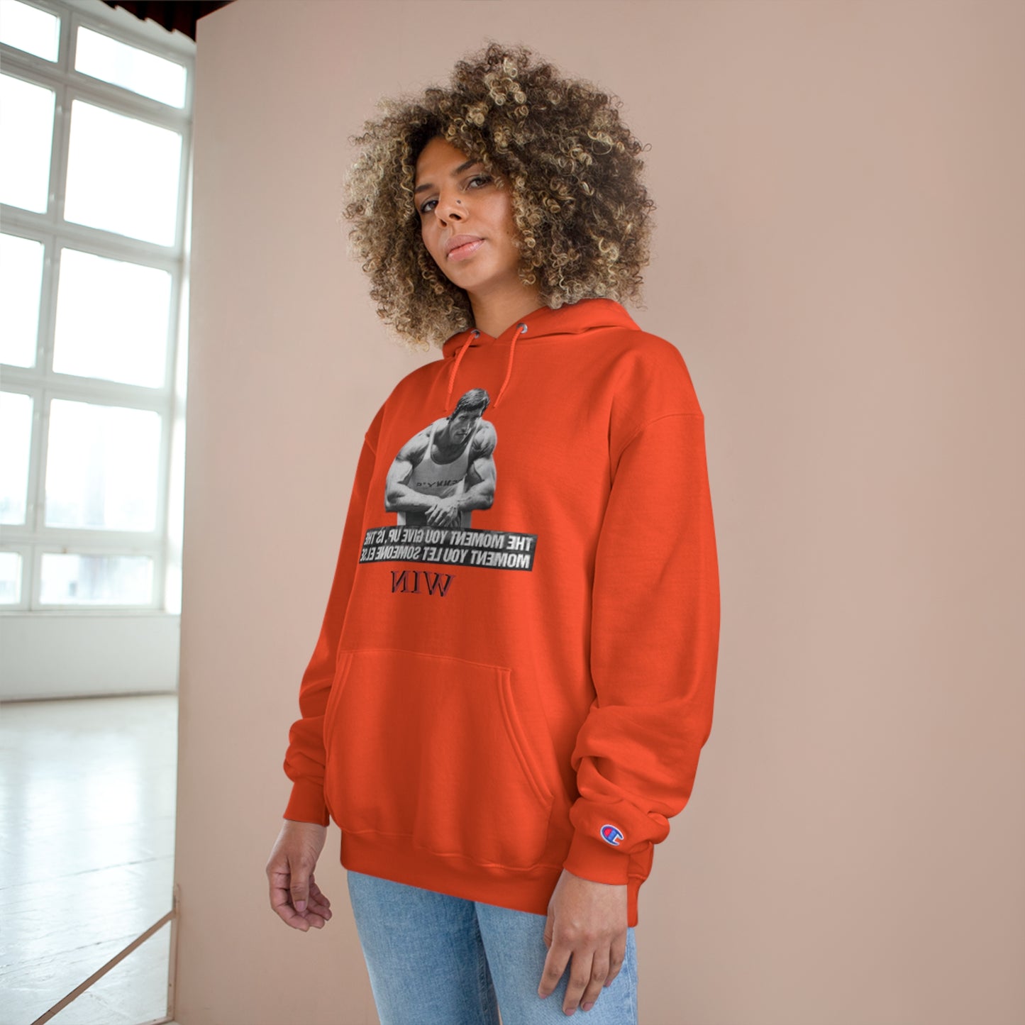 Motivational Champion Hoodie - 'WIN' Quote | Fitness Apparel