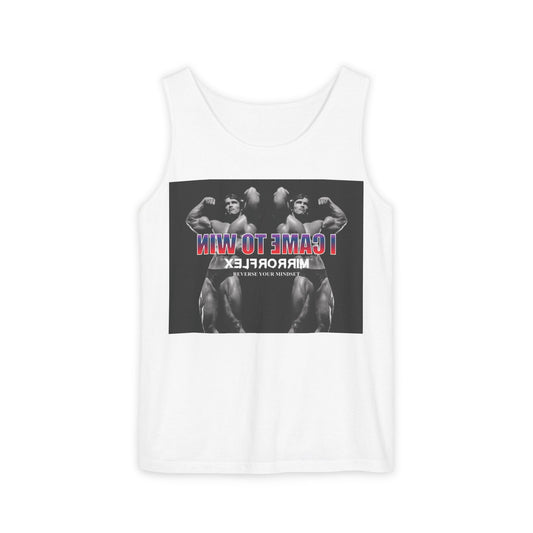 Unisex Garment-Dyed Tank Top - 'I Came to Win' Motivational Gym Wear